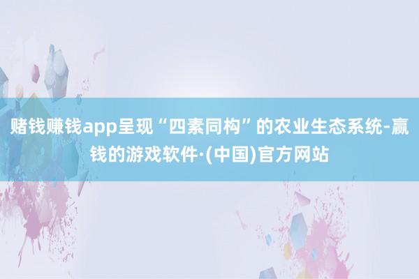 赌钱赚钱app呈现“四素同构”的农业生态系统-赢钱的游戏软件·(中国)官方网站