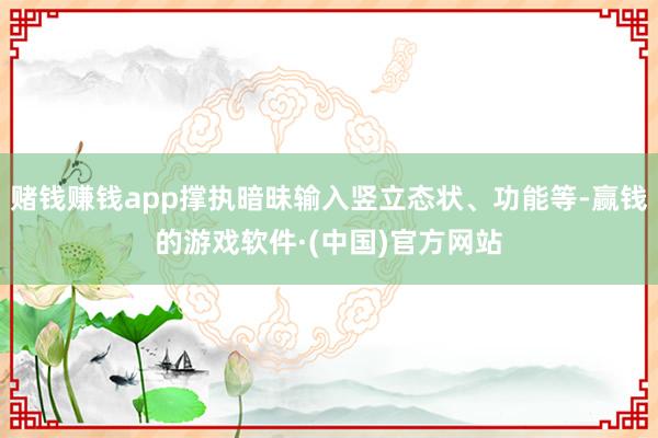 赌钱赚钱app撑执暗昧输入竖立态状、功能等-赢钱的游戏软件·(中国)官方网站