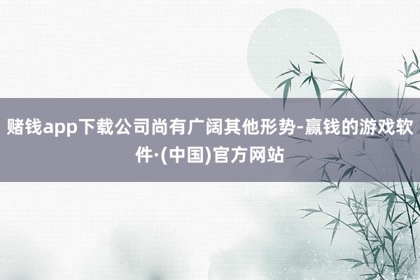 赌钱app下载公司尚有广阔其他形势-赢钱的游戏软件·(中国)官方网站