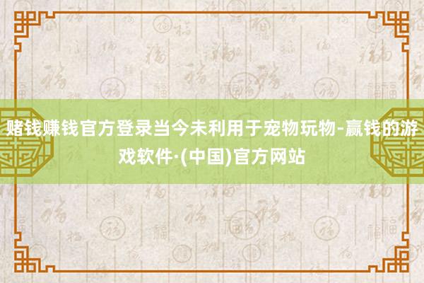 赌钱赚钱官方登录当今未利用于宠物玩物-赢钱的游戏软件·(中国)官方网站
