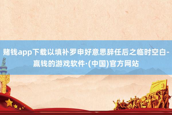 赌钱app下载以填补罗申好意思辞任后之临时空白-赢钱的游戏软件·(中国)官方网站