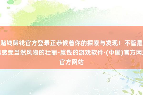 赌钱赚钱官方登录正恭候着你的探索与发现！不管是思感受当然风物的壮丽-赢钱的游戏软件·(中国)官方网站