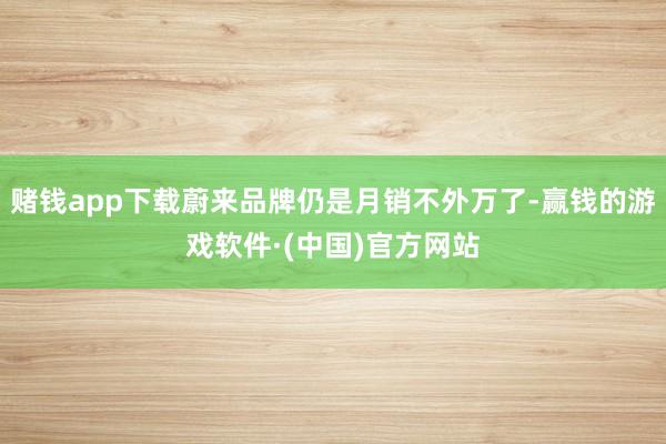 赌钱app下载蔚来品牌仍是月销不外万了-赢钱的游戏软件·(中国)官方网站