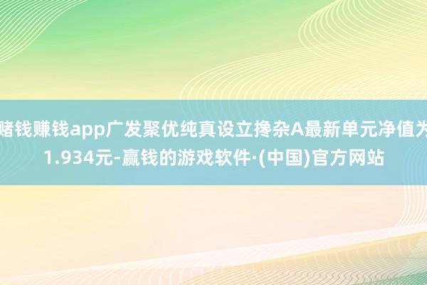 赌钱赚钱app广发聚优纯真设立搀杂A最新单元净值为1.934元-赢钱的游戏软件·(中国)官方网站