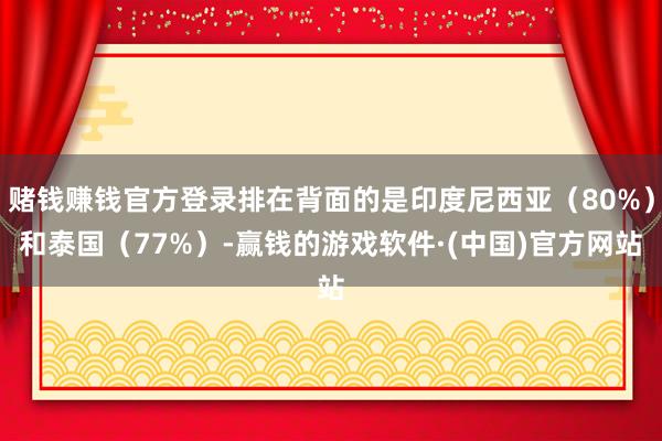 赌钱赚钱官方登录排在背面的是印度尼西亚（80%）和泰国（77%）-赢钱的游戏软件·(中国)官方网站