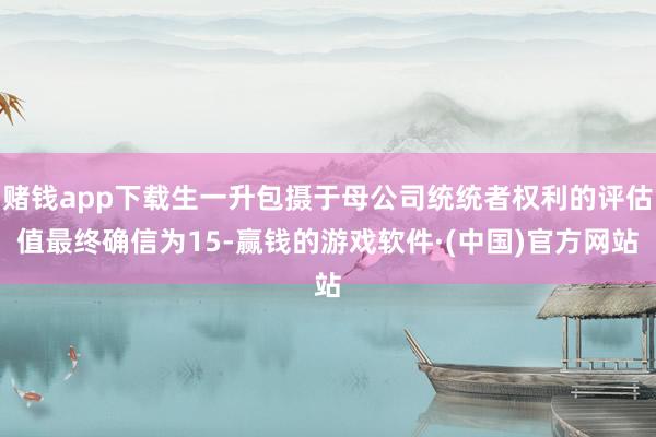 赌钱app下载生一升包摄于母公司统统者权利的评估值最终确信为15-赢钱的游戏软件·(中国)官方网站